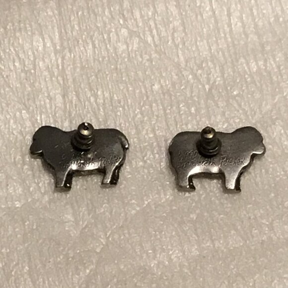 1990 Danforth Pewter sheep earrings - Picture 2 of 4